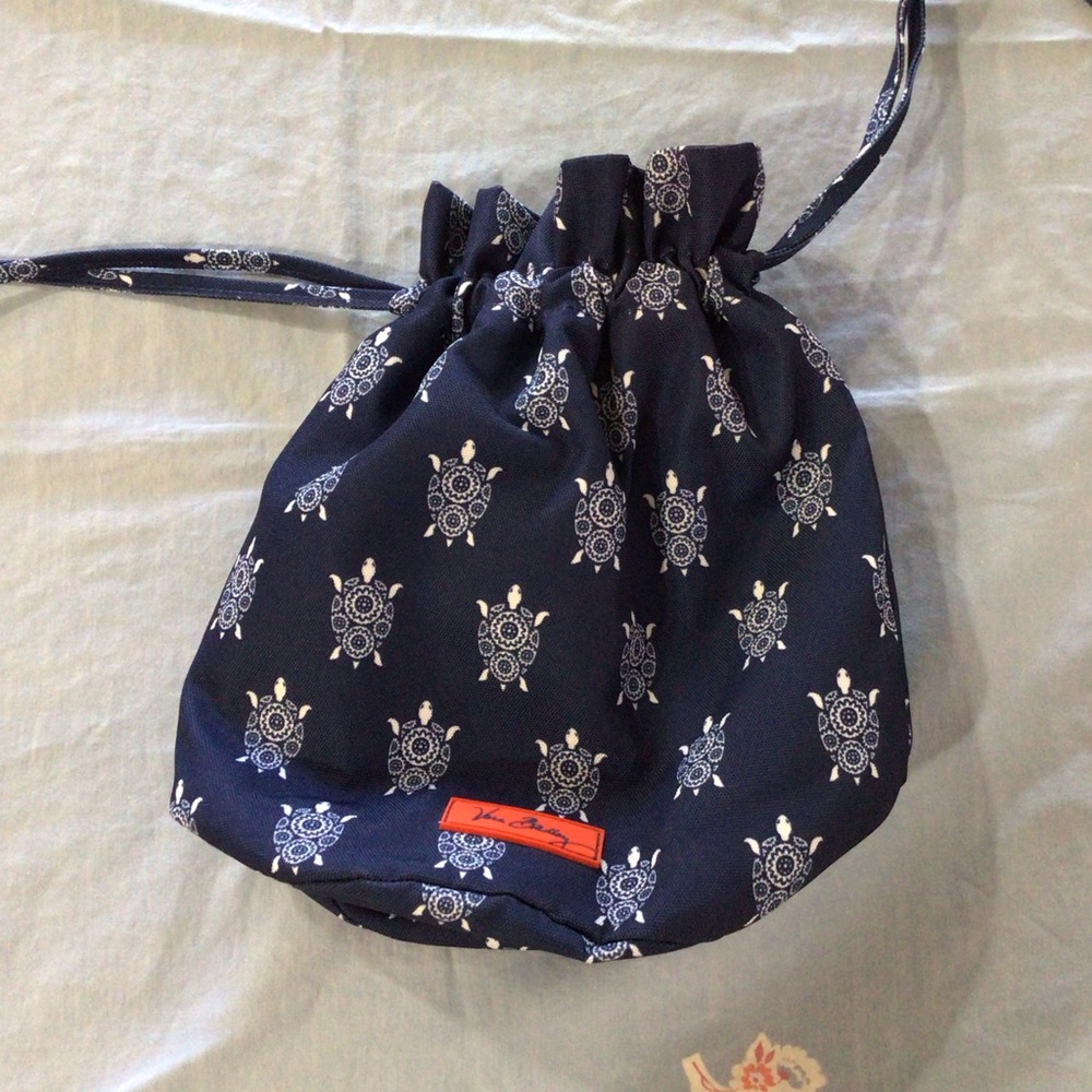 Vera Bradley Turtles Navy Blue Drawstring Bag